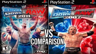 WWE SmackDown Vs Raw 2011 Vs 2007 PS2