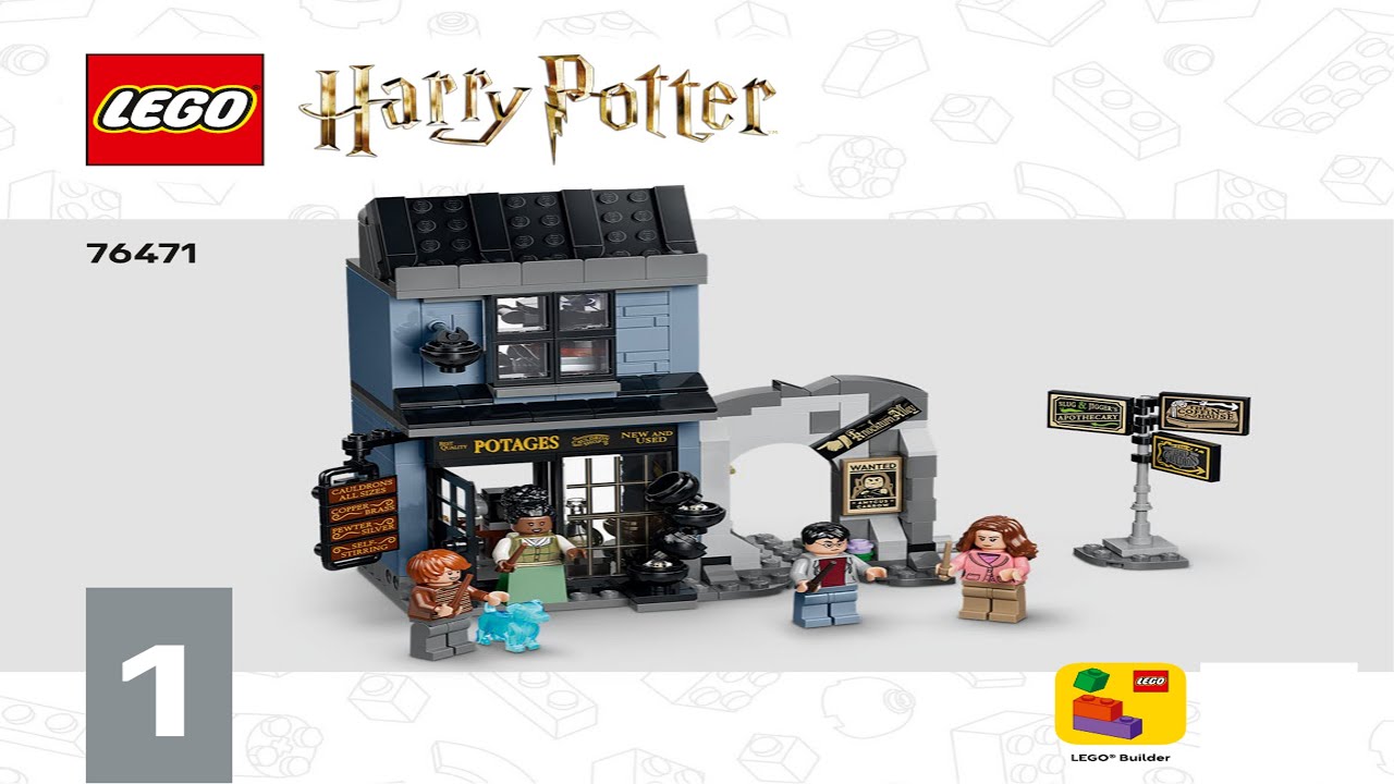 Harry Potter - Knockturn Alley Wizarding Shops LEGO instructions