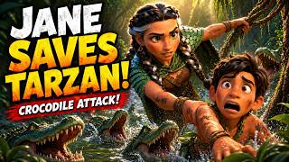 Jane Saves Tarzan From a Crocodile Attack!