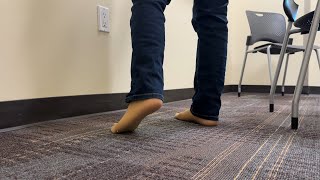 Cleaning The Whiteboard Shoeless Nylon Stocking Feet