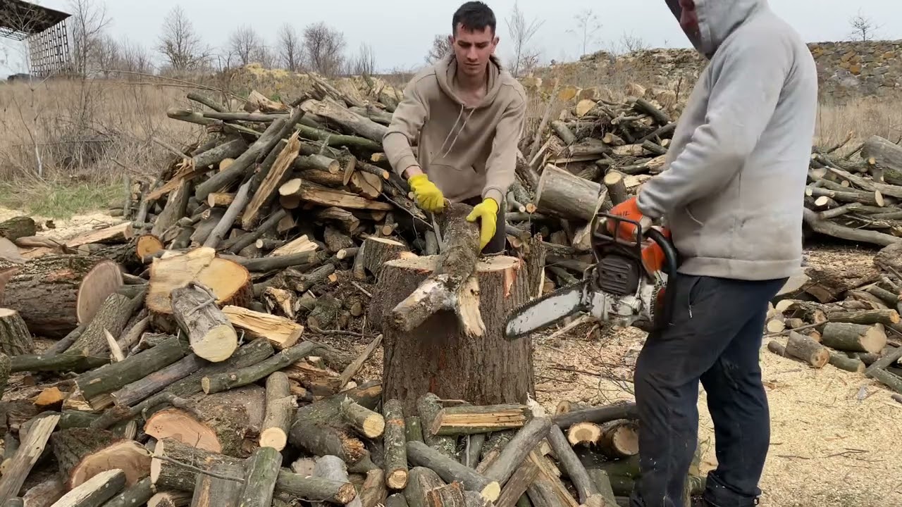 Ріжемо Дрібні дрова з Русланом. Cutting small wood with Stihl ms 361 💪💪💪👍👍👍