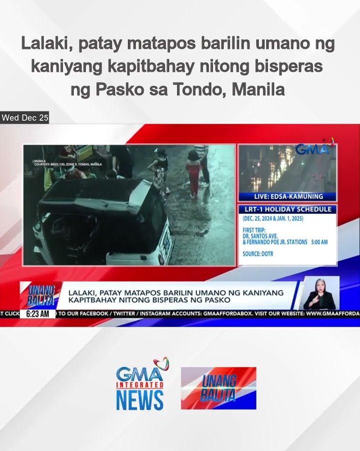 Lalaki, patay matapos barilin umano ng kaniyang kapitbahay nitong bisperas ng... | Unang Balita