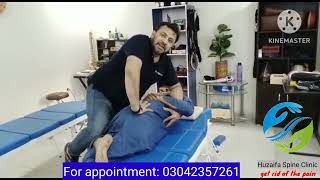 Management of disc buldge sciatica by chiropractic methods at Huzaifa spine clinic | Dr.Saleem uddin