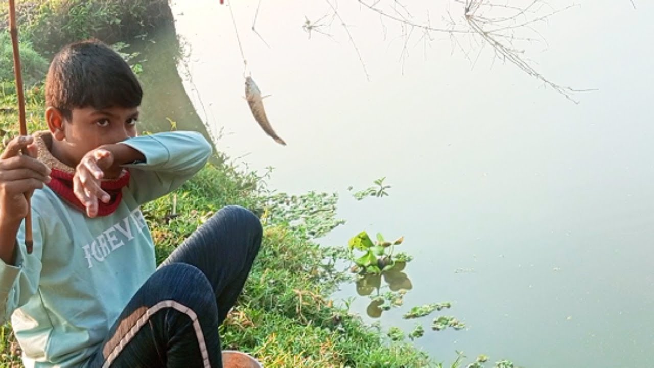 Dragonfly hovers low | boy steadies hook on calm pond ripples | part 6