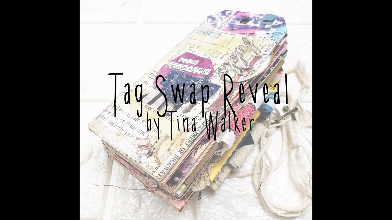 Alcohol Ink + Stencil Tag Swap Tag Journal - YouTube