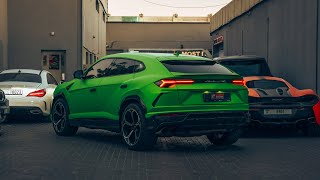 Lamborghini Urus Wrapping Satin Green Cinematic Video Rapido Garage