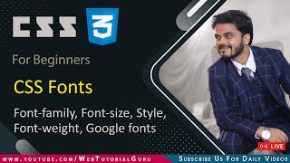 🔴 12. CSS Fonts | GOOGLE fonts | font-family, font-weight, font-style, font-variant | #htmlcss #css