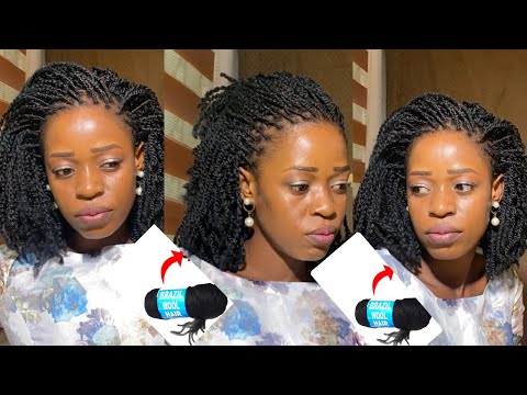 Done with braiding hair?? Try this Brazilian Wool yarn to get the Best spring twist with me💕