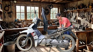 Village Girl Fixes Broken Motorbike Starter in Rural Workshop - Shocking!