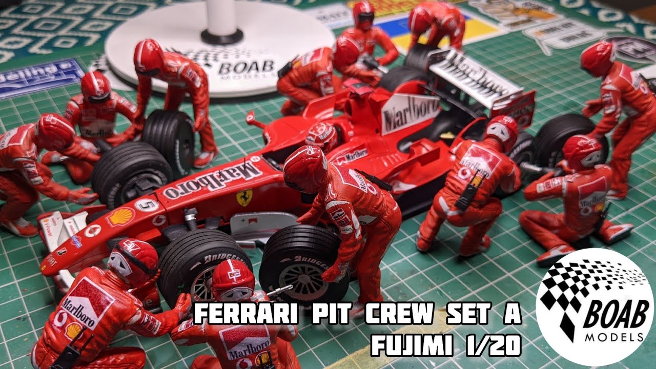 Ferrari Pit Crew A - building the Fujimi 1/20 mechanics