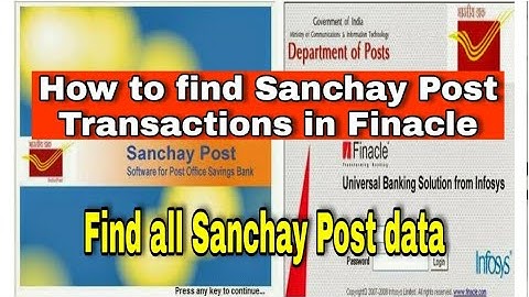 TIPM || How to find Sanchay Post data in Finacle system|| Check Sanchay Post Transactions in Finacle