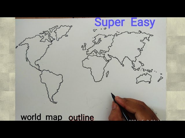 Line drawing world map hires stock photography and images  Alamy