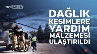 Depremzedelere Askeri Helikopterle Yardım Malzemesi Ulaştırıldı