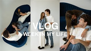 WEEKLY VLOG: bts studio shoot, lunch with my sister, spring clothing haul & more!