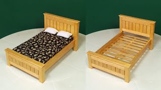 Como Hacer Una Cama Para Muñecas Con Palitos De Helado