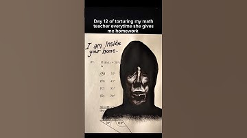 day 12 of torturing my math teacher everytime she gives me homework #art #horror #drawing #shorts