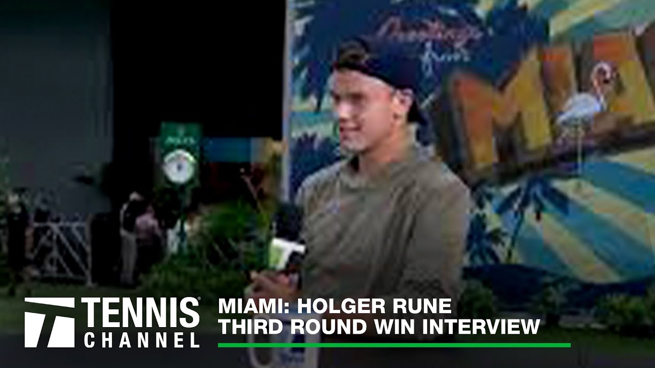 Holger Rune 2023 Miami Third Round Win Interview