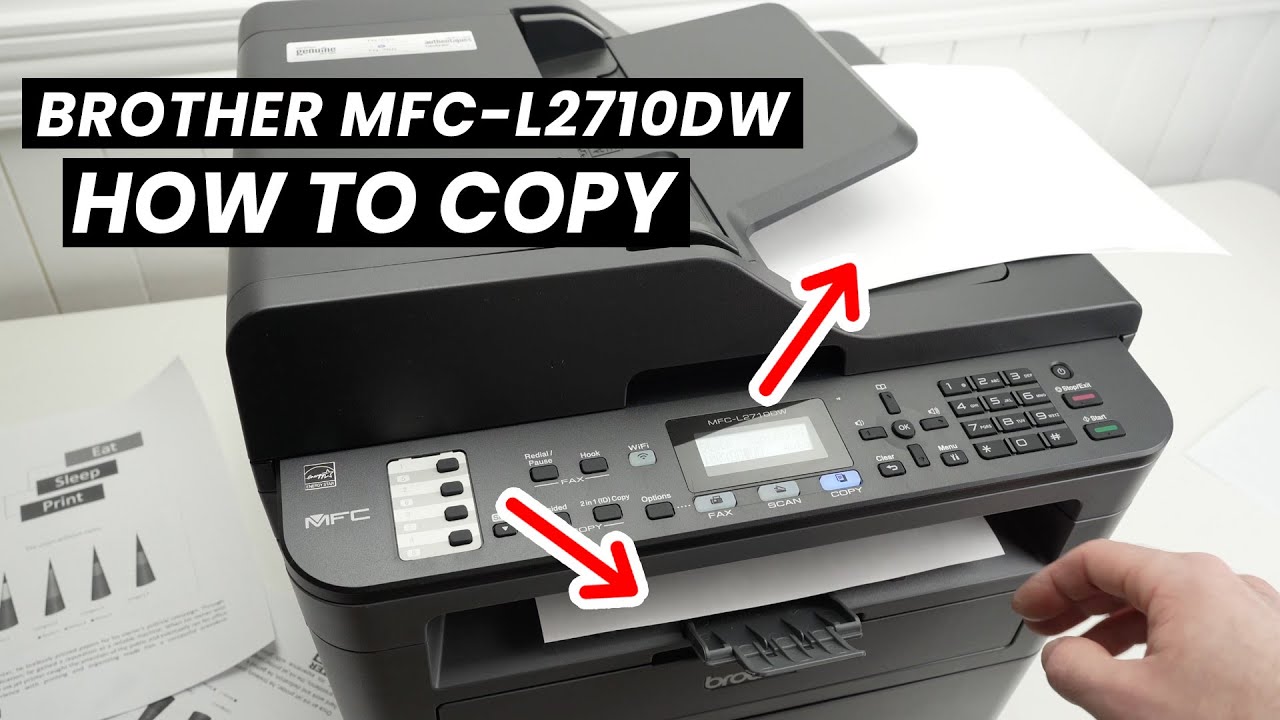 How to Make a Copy on Your Brother MFC-L2710DW: - YouTube