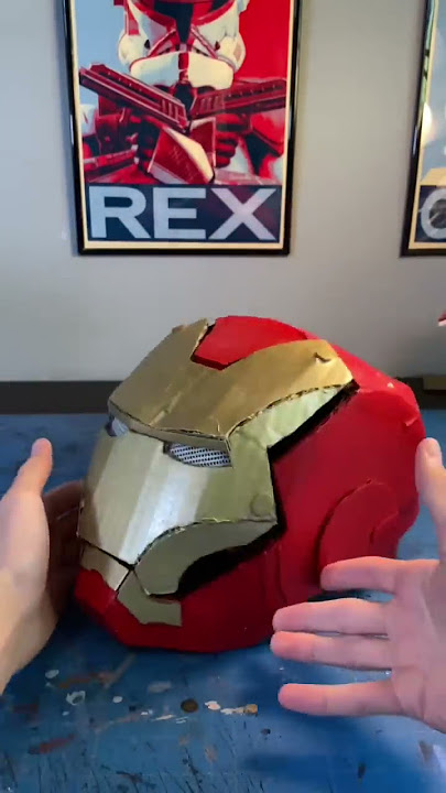 COMO HACER CASCO IRON MAN Avengers Endgame MARK 85 - How to make Iron Man  Helmet #avengersendgame 