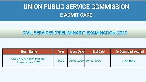 UPSC PRELIMS ADMIT CARD 2020 RELEASED||UPSC ADMIT CARD 2020|UPSC CSE 2020