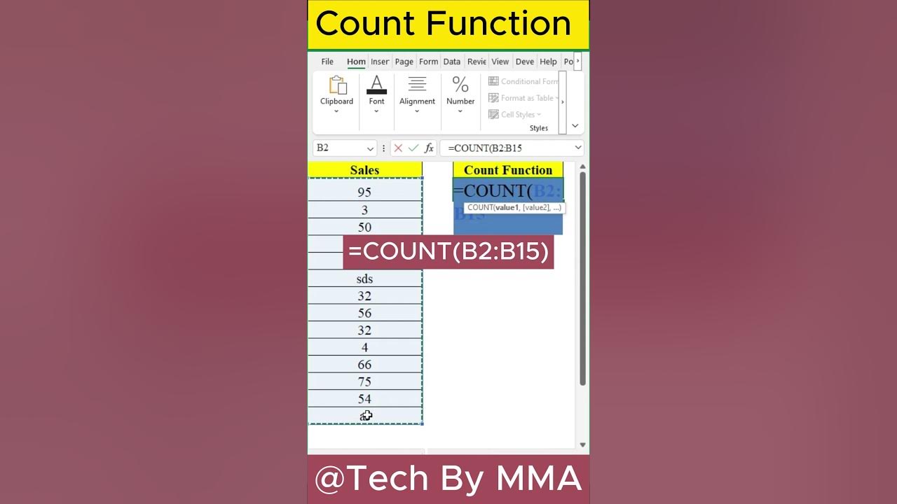 How To Use Count Function in Excel | The Count Function Demystified ...