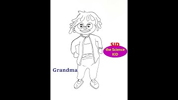 How to Draw Grandma from Sid the Science Kid animation step by step