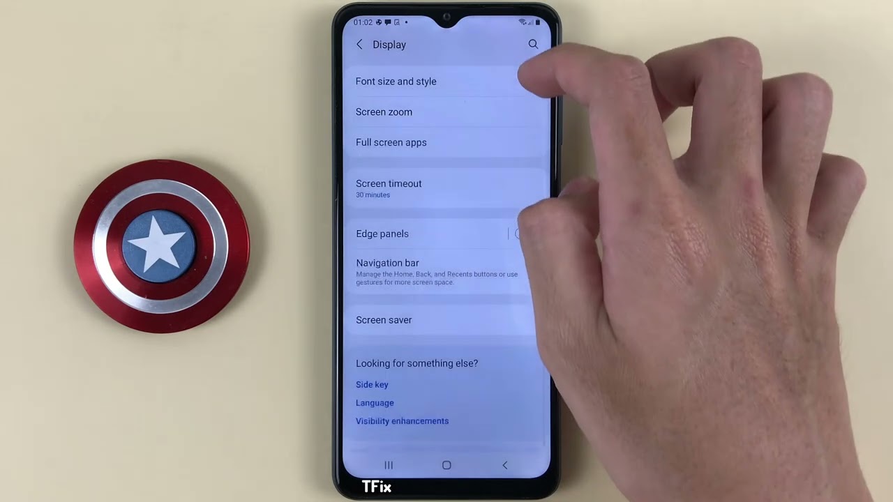 Maximum screen brightness time on Samsung A12 Android 11