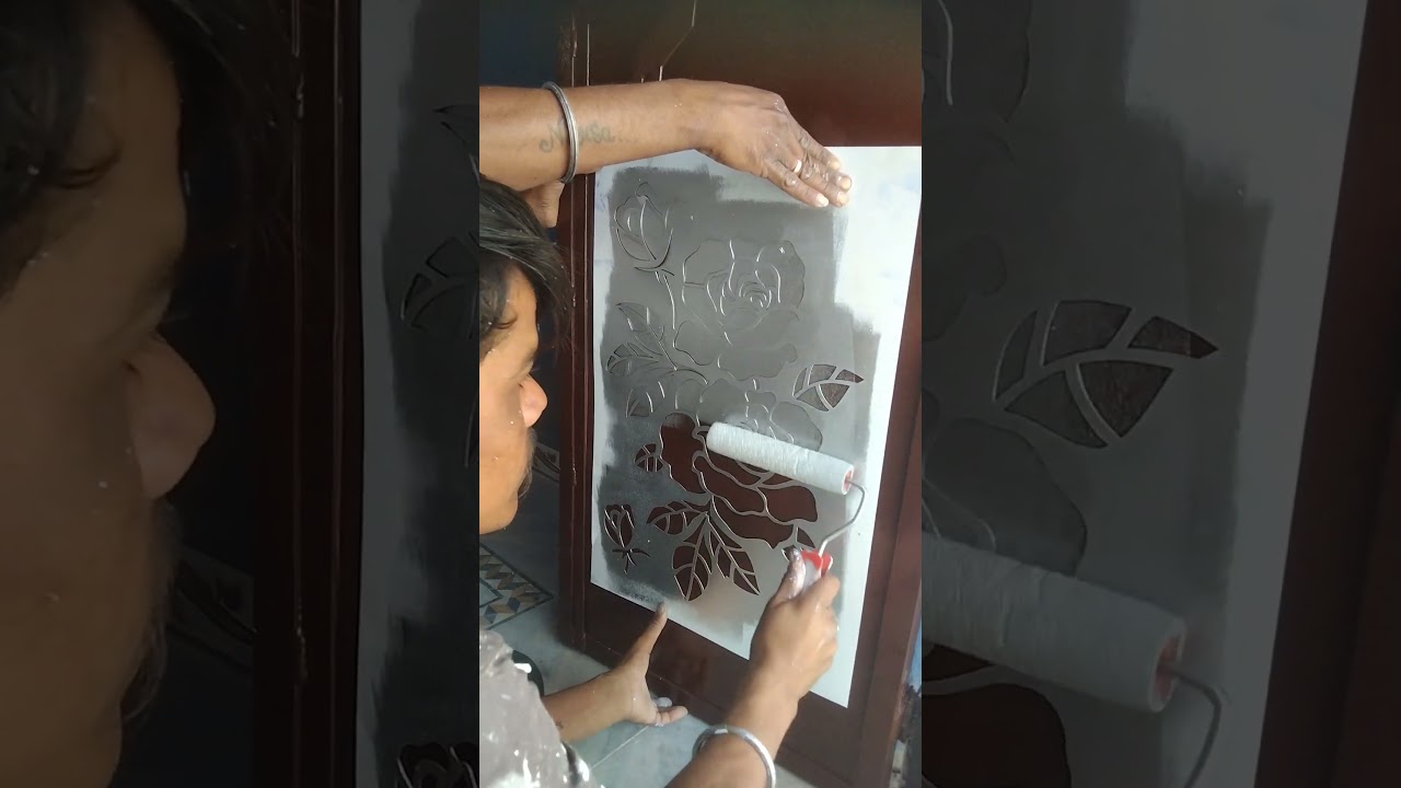 door oil painting design