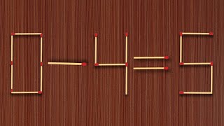 Move Only One Stick To Make Equation Correct, Matchstick Puzzle✓