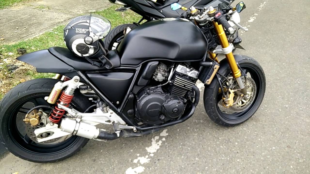 2 CB 400 SF Cafe Racer Exhaust Sound Part I YouTube