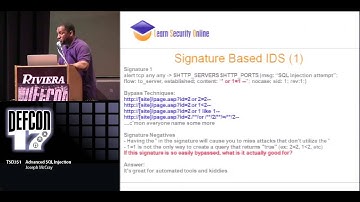 DEF CON 17 - Joseph McCray - Advanced SQL Injection