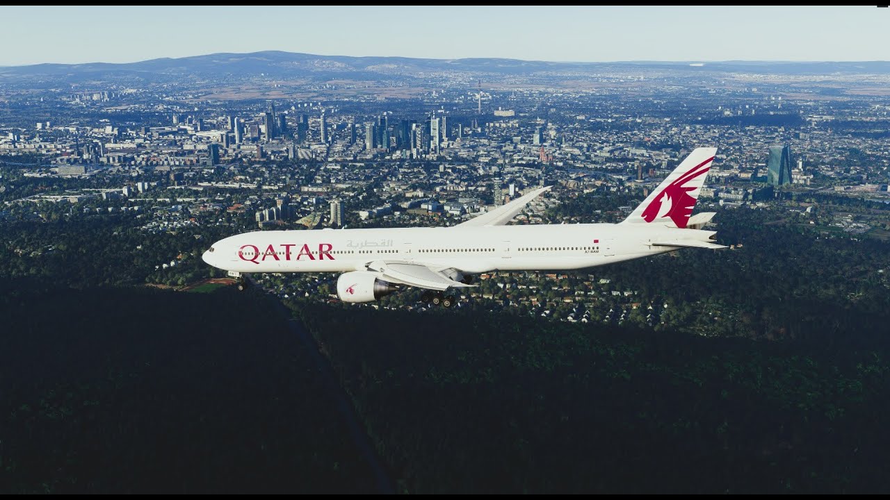 Epic 4K Outside & Wing View Landing Boeing 777 Frankfurt - YouTube