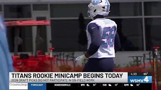 Titans begin rookie minicamp with 2026 draft picks sidelined