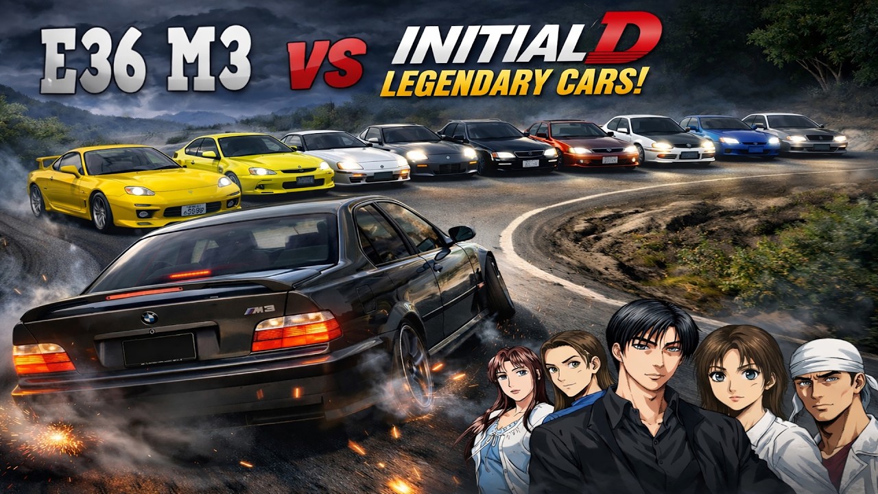 INITIAL D Cars ⚡ BMW E36 M3 | Assetto Corsa