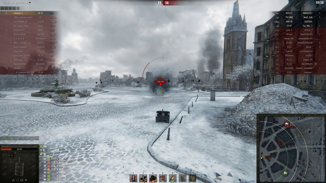 Renault UE 57, Винтерберг, Стандартный бой