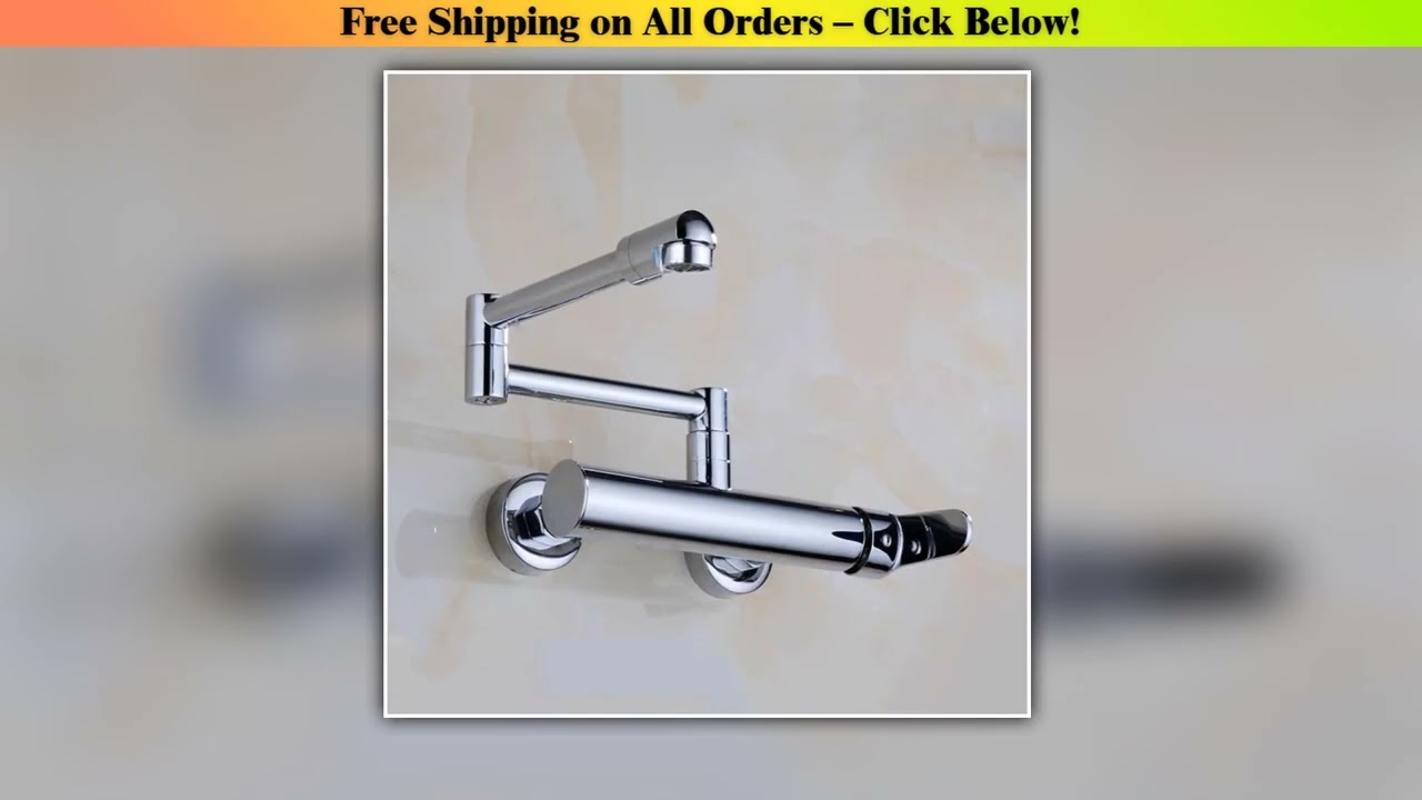 Telescopic Folding Kitchen Faucets Black Brass 360 Rotate Wall Mounted Bathroom Hidden Faucet