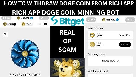 Rich App Doge Withdraw / Rich App Free Doge Miner - How To Withdraw / Rich App Claim Doge coin bot