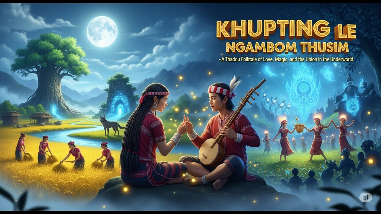 KHUPTING LE NGAMBOM THUSIM | Thadou Folktale of Love,Magic & Union in Afterlife #northeastfolktales