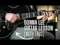 How to play donna lee  guitar lesson with tabs