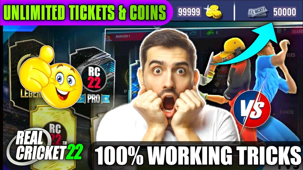 How To Earn Tickets & Coins In Real Cricket 22 Get Unlimited Coins ...