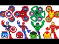 Dinosaurs are coming! Marvel Avengers Hulk, Spider-Man! Transform using fidget spinner! - DuDuPopTOY