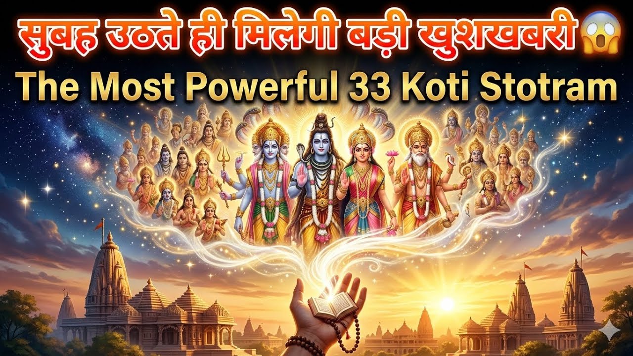 सुबह उठते ही मिलेगी बड़ी खुशखबरी 😱 | The Most Powerful 33 Koti Stotram