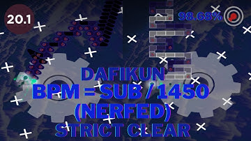 [ADOFAI 20.1] Dafikun - BPM = SUB / 1450 (Nerfed) | STRICT CLEAR!!!