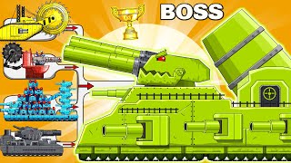 MEGA BOSS: RATTE UPGRADED  vs MEGA TANK - Cartoons about tank/Nina tank cartoon