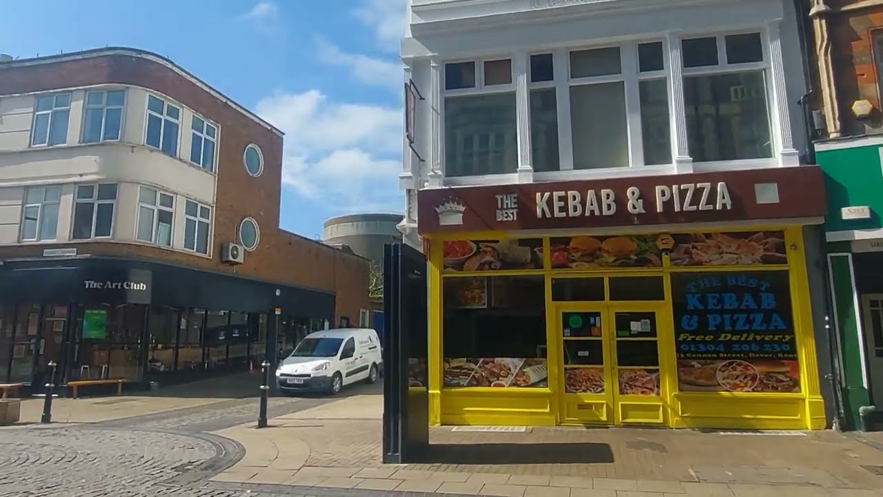 Town Centre in Dover UK slowly changing