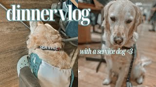 Dinner with a service dog!