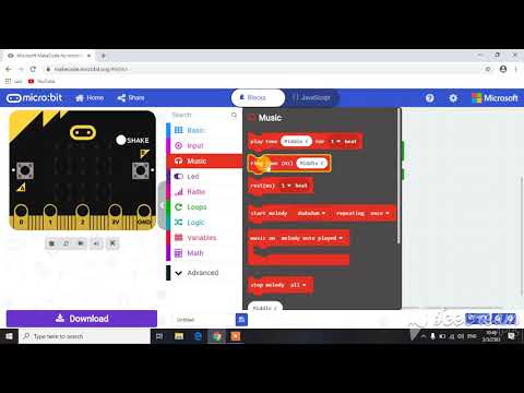 สอนใช้ Micro:bit ทำเป็นเพลง