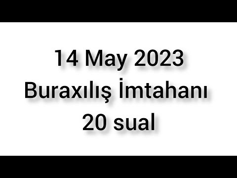 14 May 2023 Buraxılış İmtahanı Riyaziyyat 20 Sual