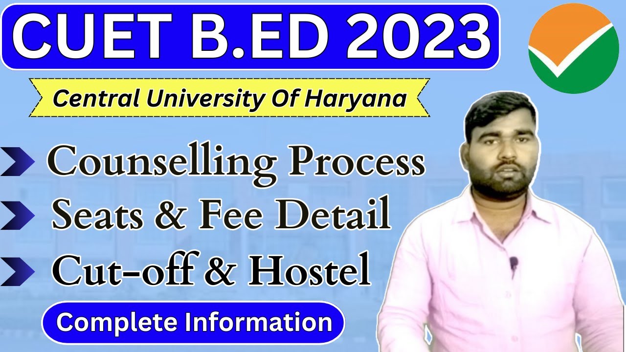 Central University Of Haryana B.Ed 2023 CUH BEd Admission 2023 CUH