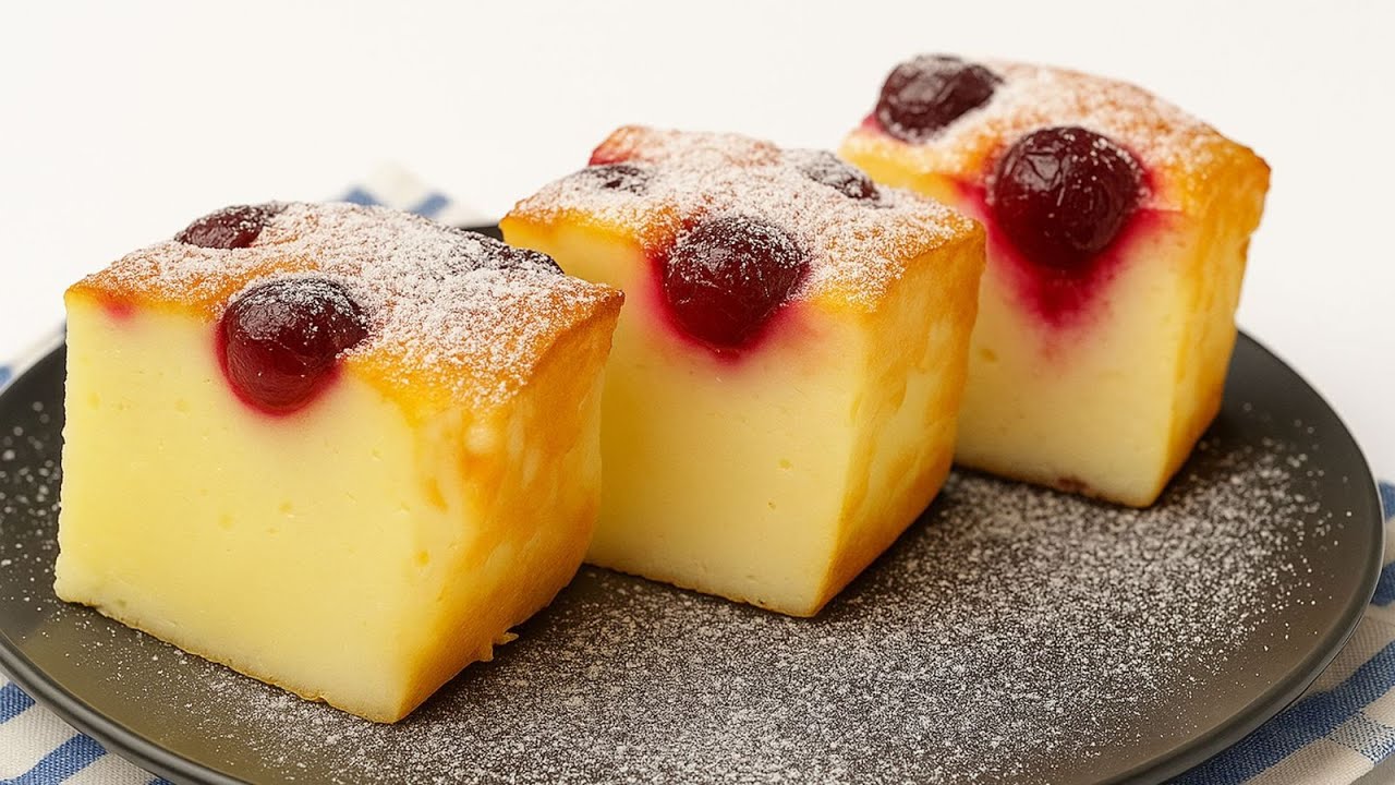 Delicate cheese casserole with cherries/CASSEROLE with cherries — without FLOUR and excess SUGAR!